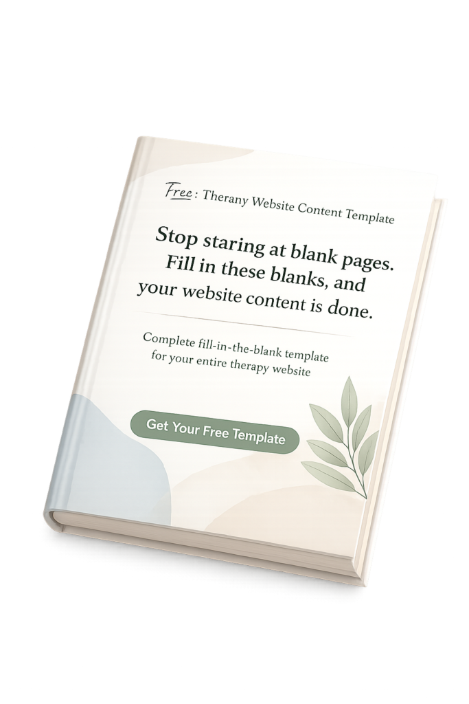 Free: Therapy Website Content Template